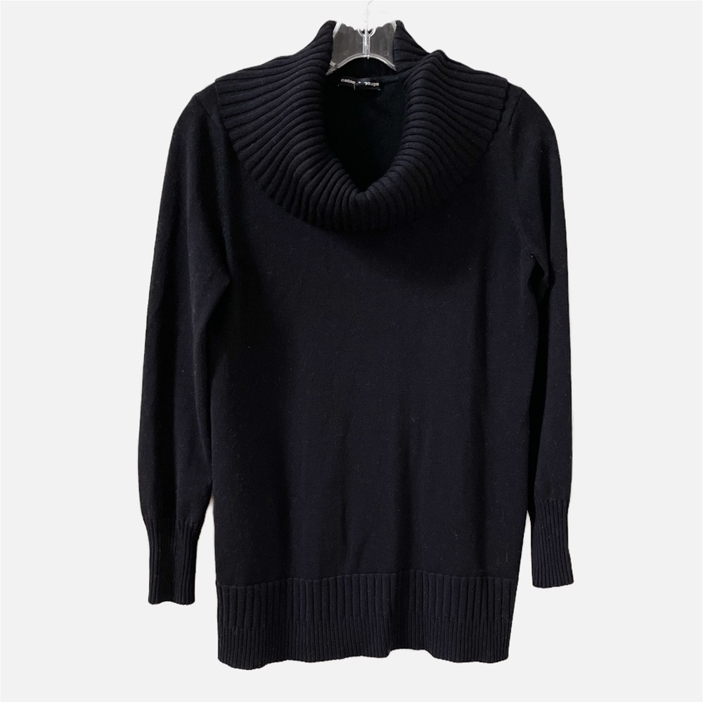 Cable & Gauge Cowl Neck Knit Sweater Size Small